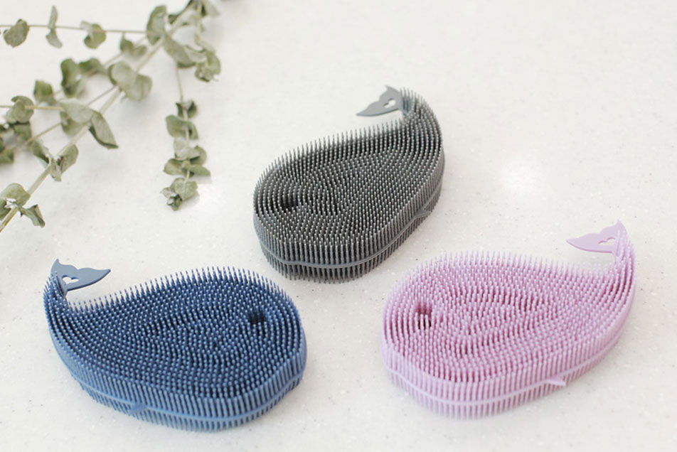 Scrubber Dish Washing Silicone Spoon Whale